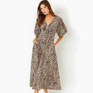 Lilly Pulitzer Leopard Print Maxi Dress